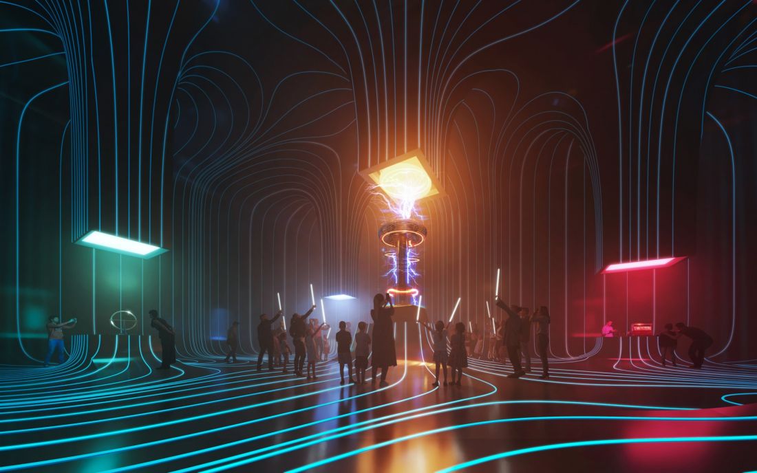 Muzeum Nikoli Tesli w Belgradzie - wizualizacja galerii Tesli poświęconej transformatorom