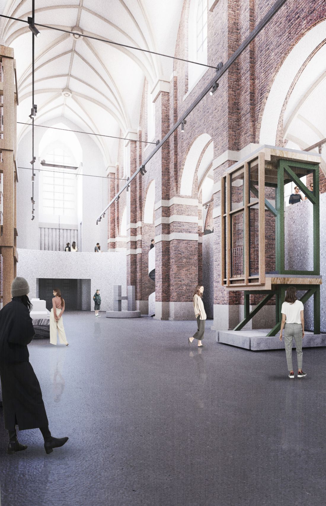 wizualizacja zmodernizowanego wnętrza Muzeum Architektury we Wrocławiu