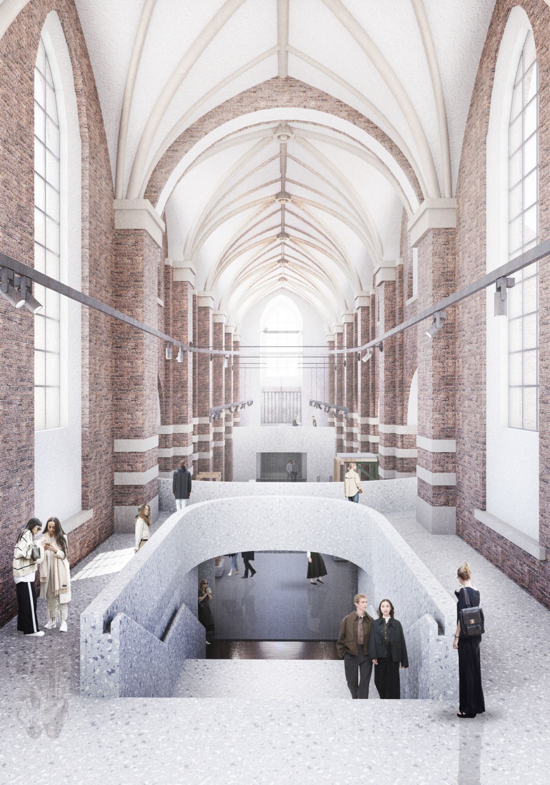 wizualizacja zmodernizowanego wnętrza Muzeum Architektury we Wrocławiu