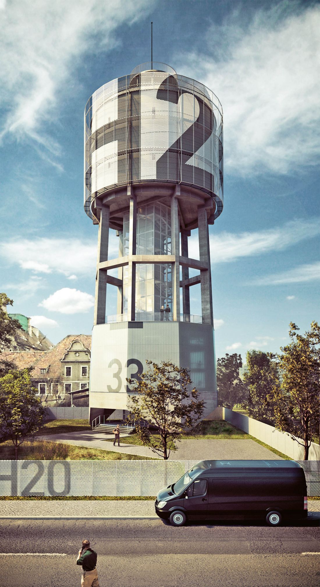 H2O (przebudowa wieży ciśnień), Bytom, 2013