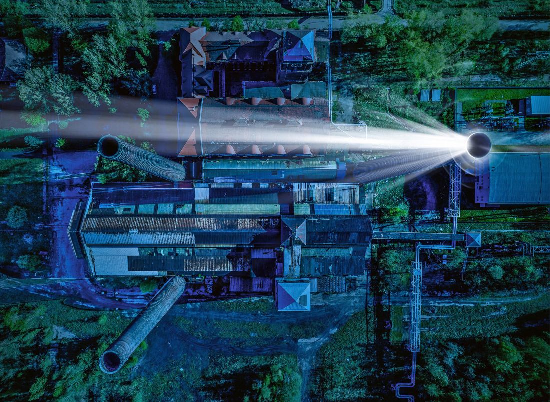 „Latarnia Bytom” (instalacja świetlno-dźwiękowa na Elektrociepłowni Szombierki), Bytom, 2019