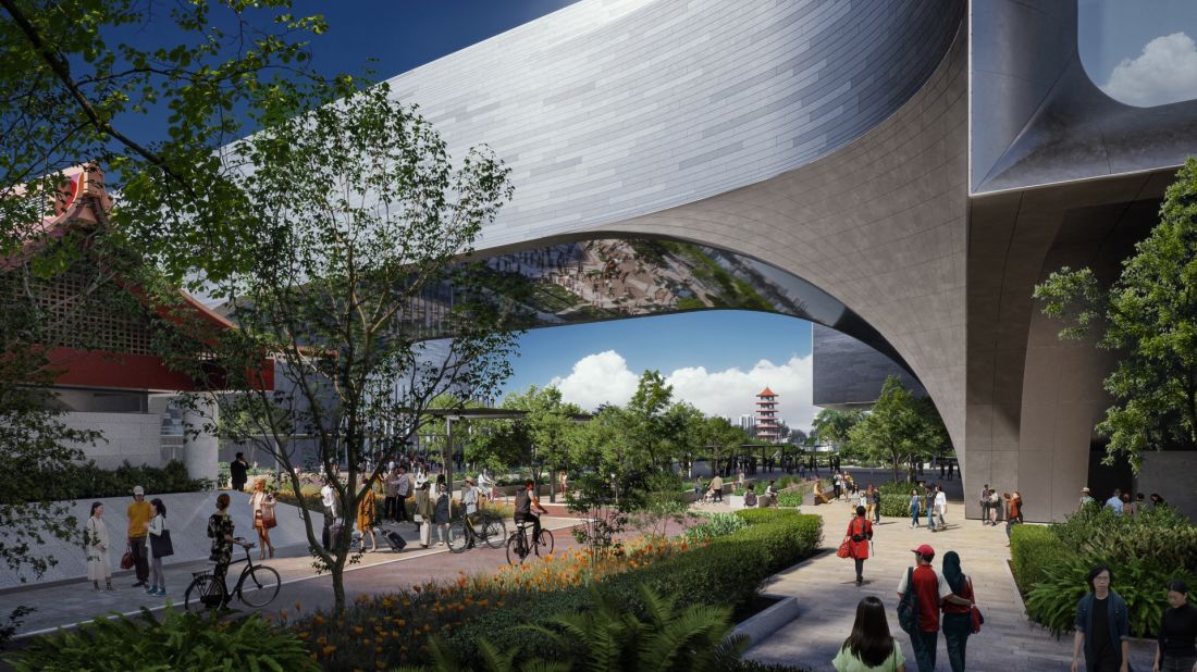Nowe Centrum Nauki w Singapurze — budynki będą sprawiały wrażenie unoszących się nad parkiem