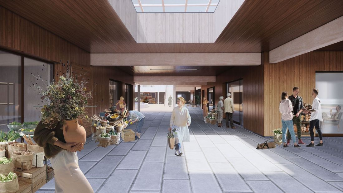 Lokalne centrum społeczno-handlowe na Służewcu - wizualizacja