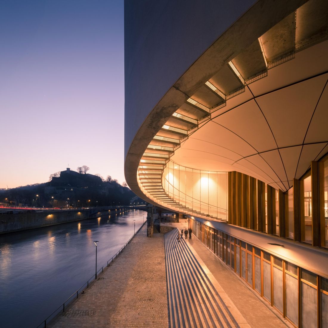 Rozbudowa centrum kulturalnego w Namur - widok na tzw. cylinder dziobowy