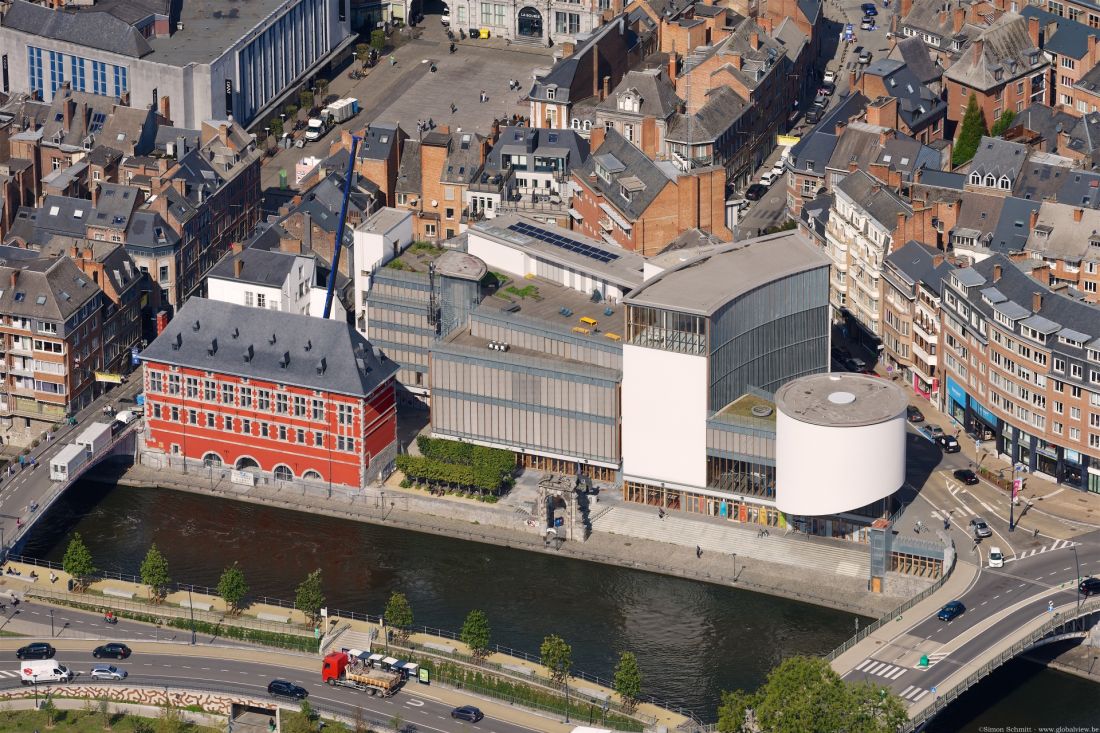 Rozbudowa centrum kulturalnego w Namur - widok z lotu ptaka