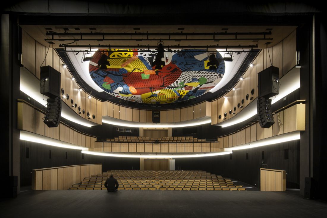 Rozbudowa centrum kulturalnego w Namur - widownia jednego z teatrów