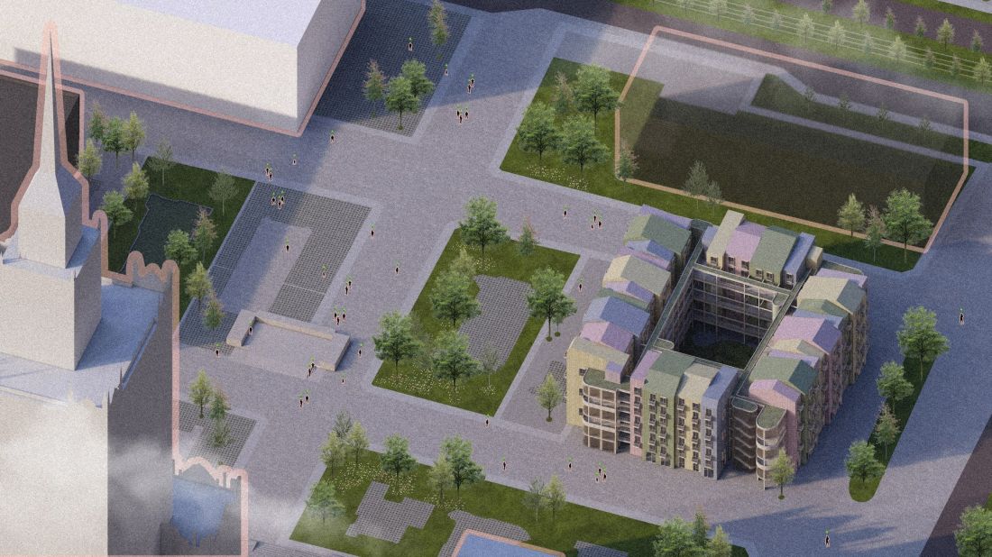 wizualizacja - Kwartał Studencki na Placu Defilad w Warszawie