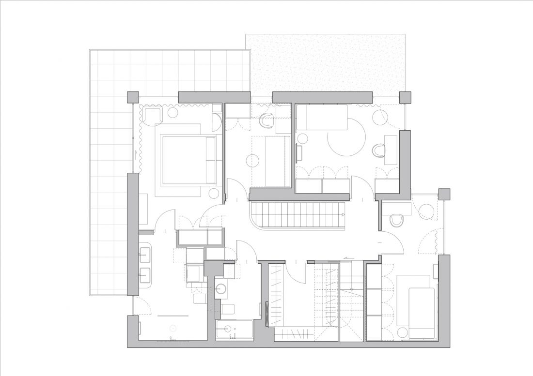 Organic House w Krakowie - rzut piętra
