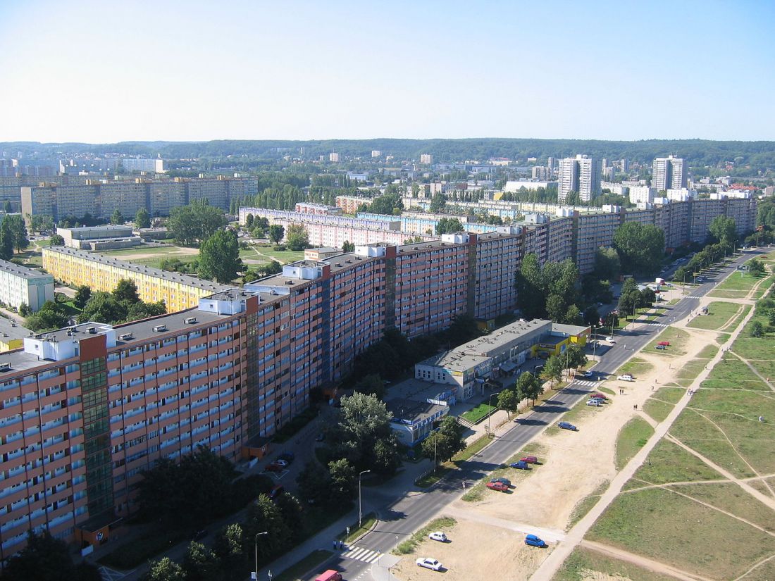 Falowiec przy ul. Obrońców Wybrzeża w Gdańsku, proj.: Danuta Olędzka, Tadeusz Różański, Janusz Morek
