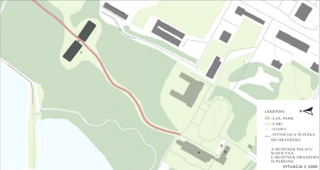 Oranżeria relaksu - plan zagospodarowania terenu
