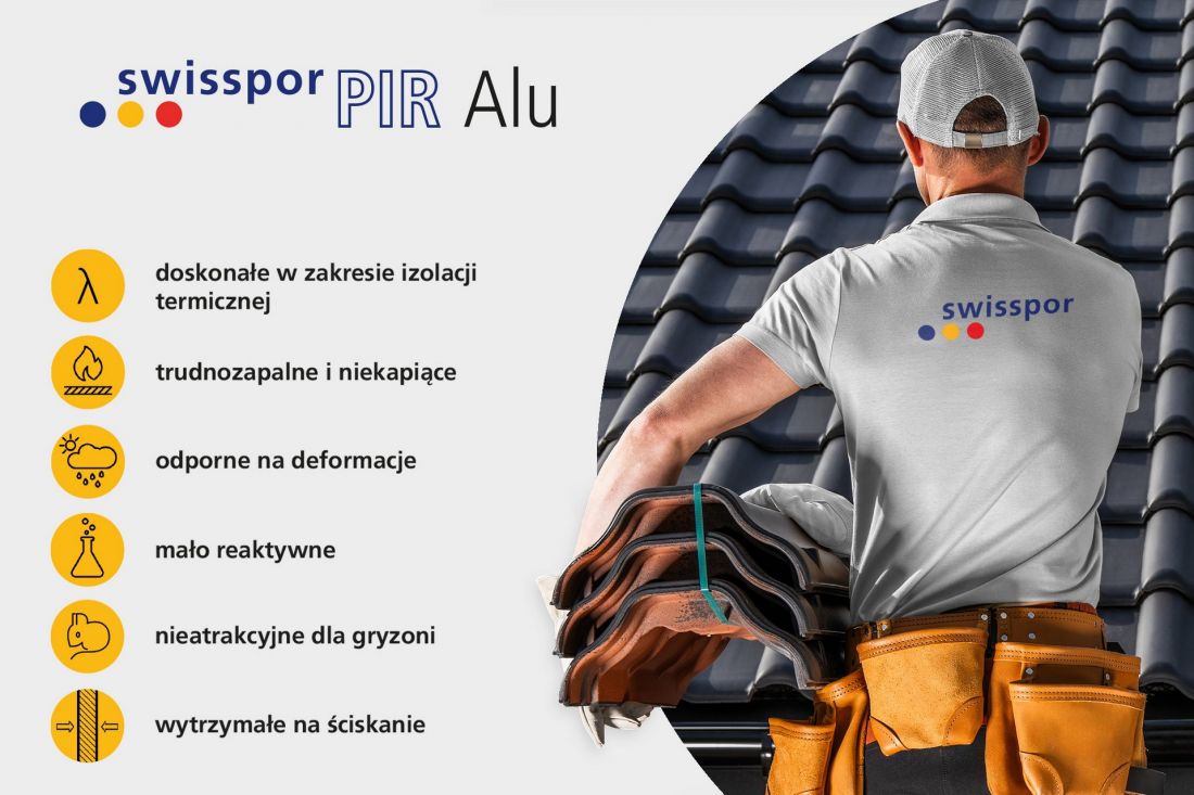 swissporPIR Alu łączy w sobie wysokie parametry izolacyjne z łatwością_ montażu i wszechstronnością zastosowania