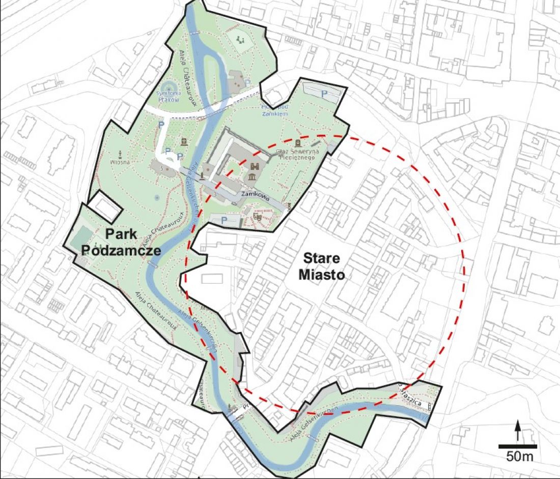 mapa Parku Podzamcze