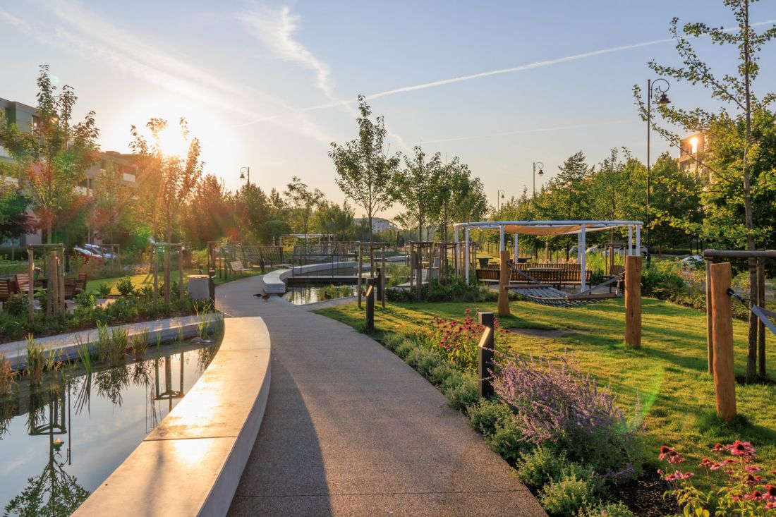 Park Oś Królewska w Miasteczku Wilanów