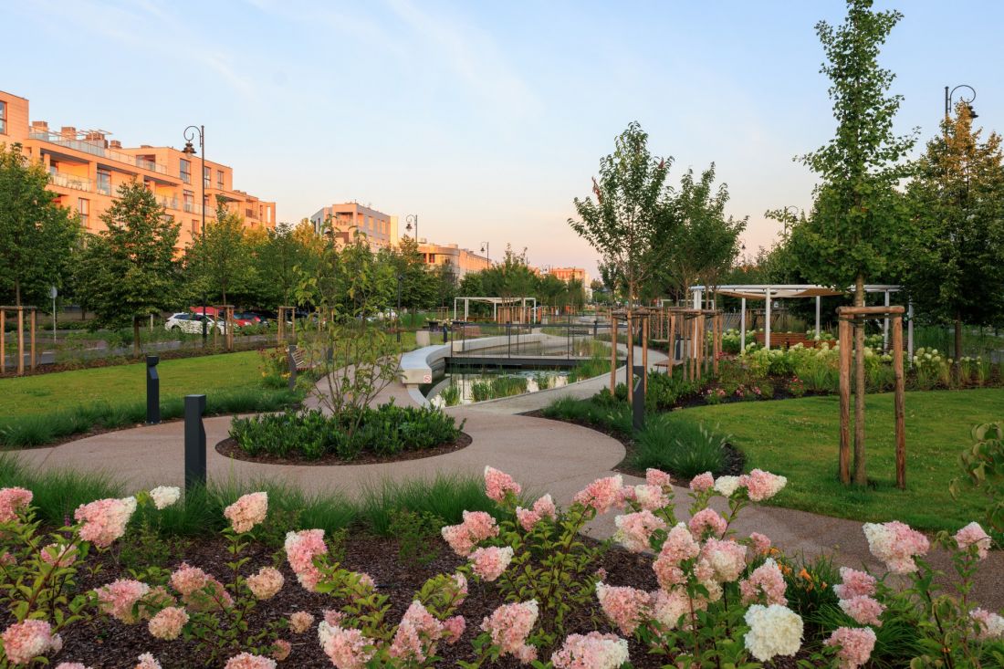 Park Oś Królewska w Miasteczku Wilanów