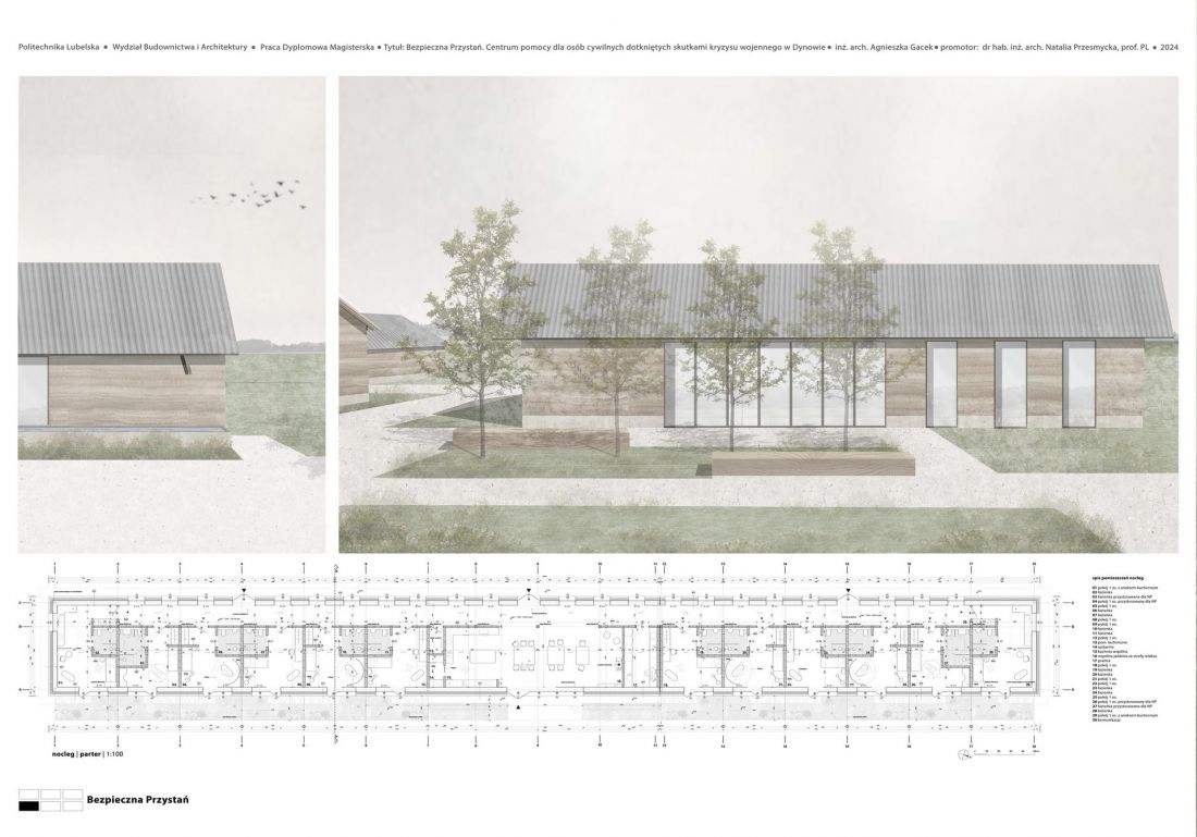 plansza IV - rzut parteru części noclegowej