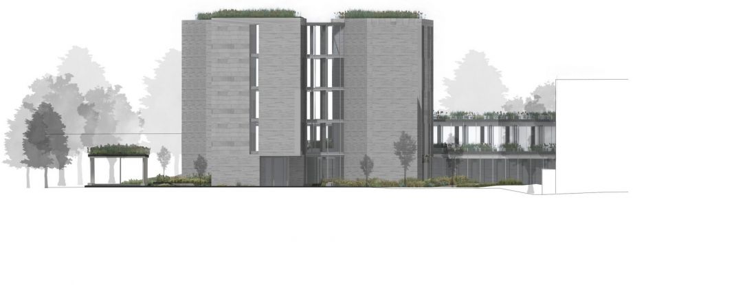elewacja frotowa (północna), administracja