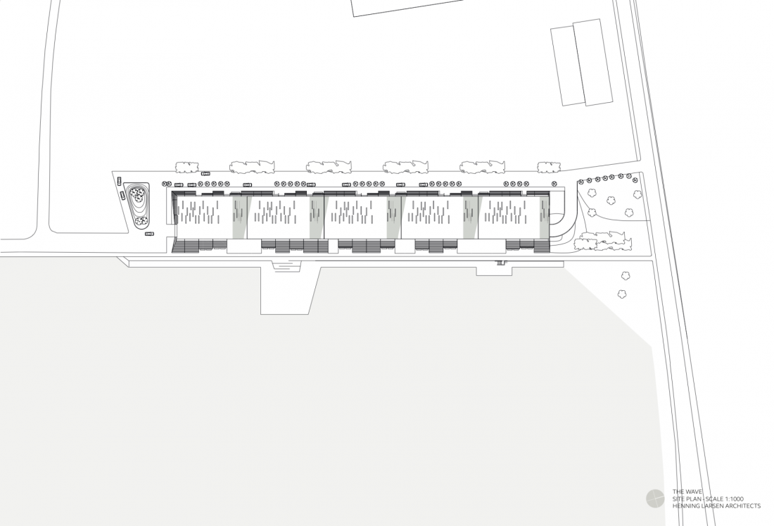 Kompleks apartamentowy The Wave w Vejle, w Danii - plan zagospodarowania przestrzennego 