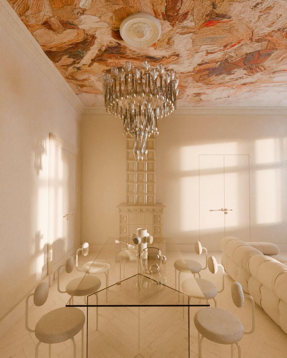 Interior designs for townhouses on Piotrkowska Street in Lodz.