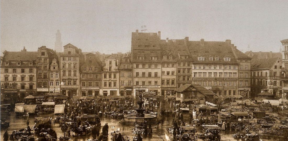 Targ Rybny na placu Nowy Targ przed 1905 rokiem
