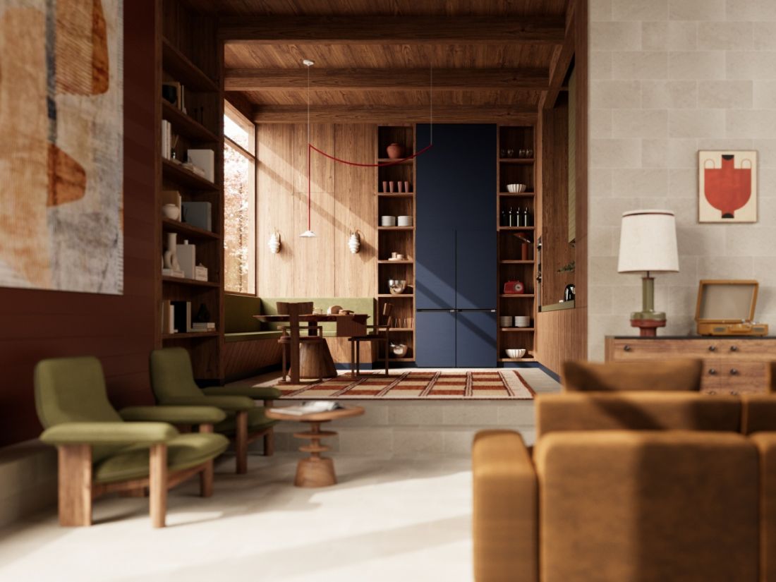 Projekt kuchni w stylu mid-century modern jest nie tylko estetyczną wizytówką domu, ale i miejscem codziennego komfortu