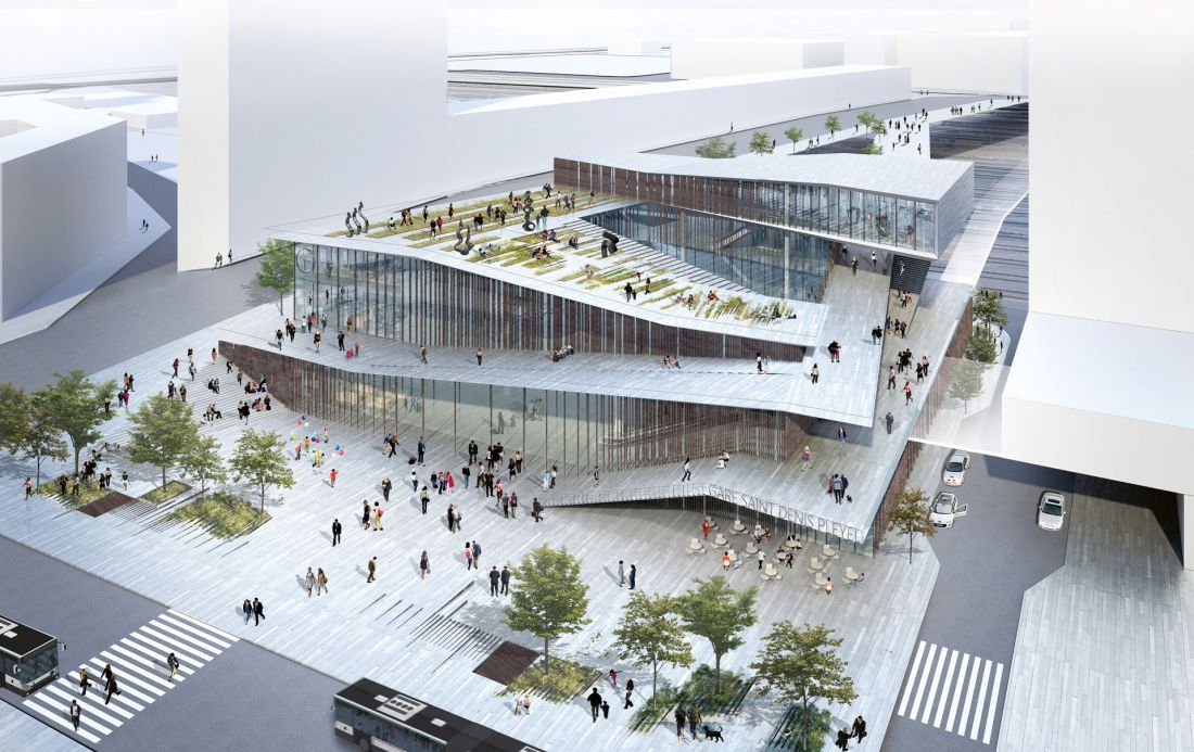 projekt budynku dworca, Saint-Denis, Paryż, Francja, 2024