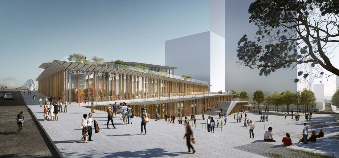 projekt budynku dworca, Saint-Denis, Paryż, Francja, 2024