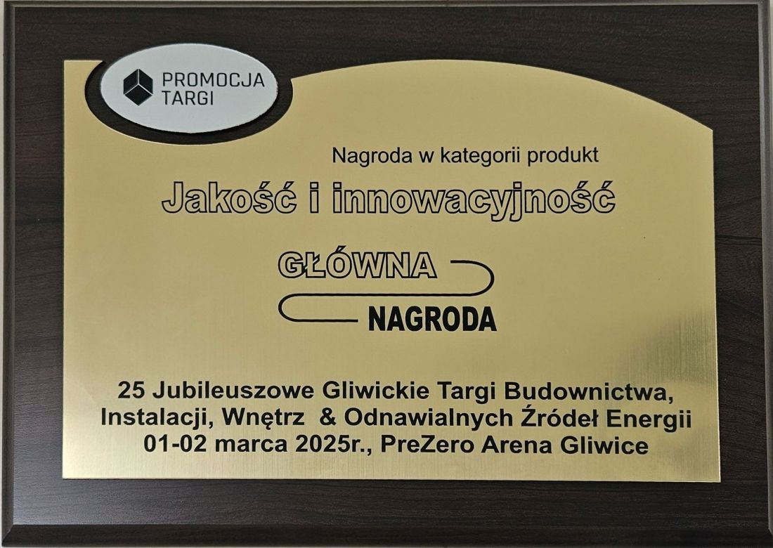 Nagroda Główna na Gliwickich Targach Budownictwa, Instalacji, Wnętrz i Odnawialnych Źródeł Energii