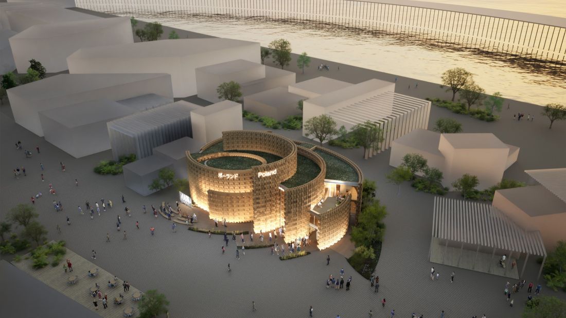 Pawilon Polski na Wystawie Światowej Expo 2025 Osaka, Kansai - wizualizacja widoku z lotu ptaka