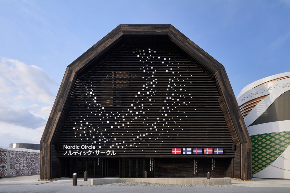 Fasada Pawilonu Nordyckiego na Expo 2025 w Osace