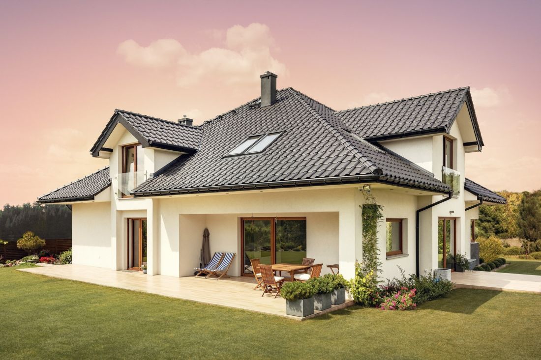 dachówka ceramiczna Braas Rubin 9V, kolor łupkowy