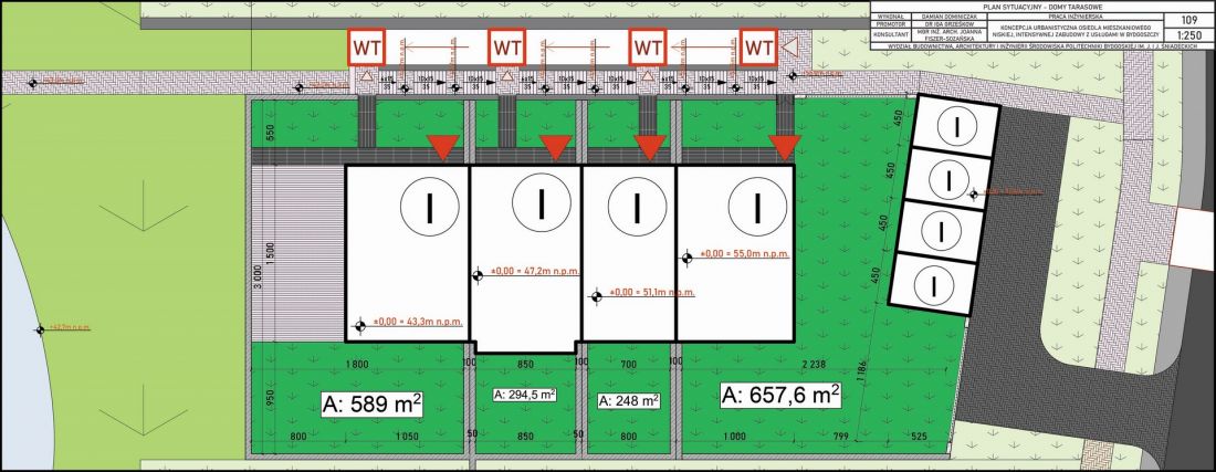 plan sytuacyjny - domy tarasowe