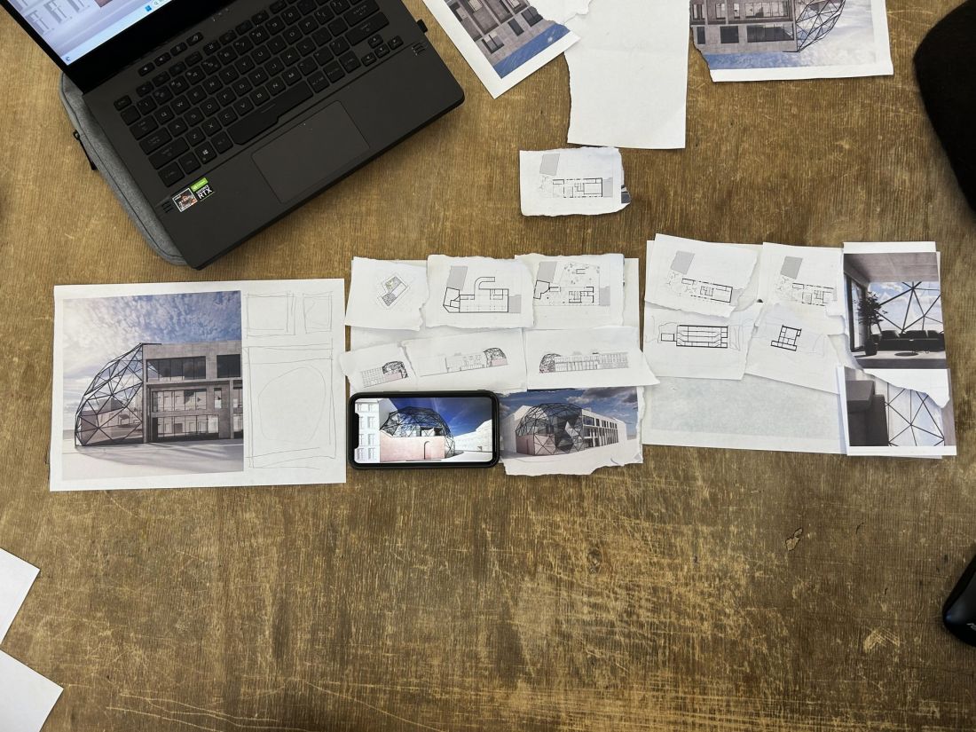 projekt architektoniczny Kacpra Bernata i Zofii Domerackiej