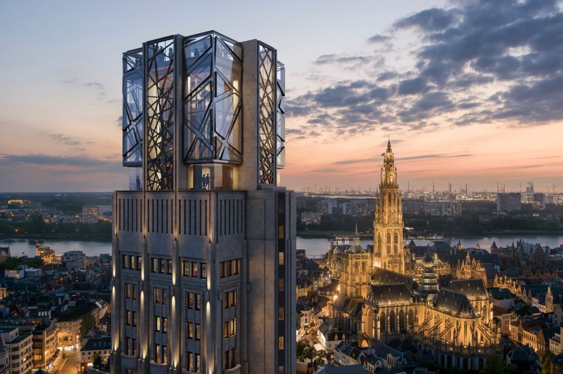 Wieżowiec Boerentoren w Antwerpii