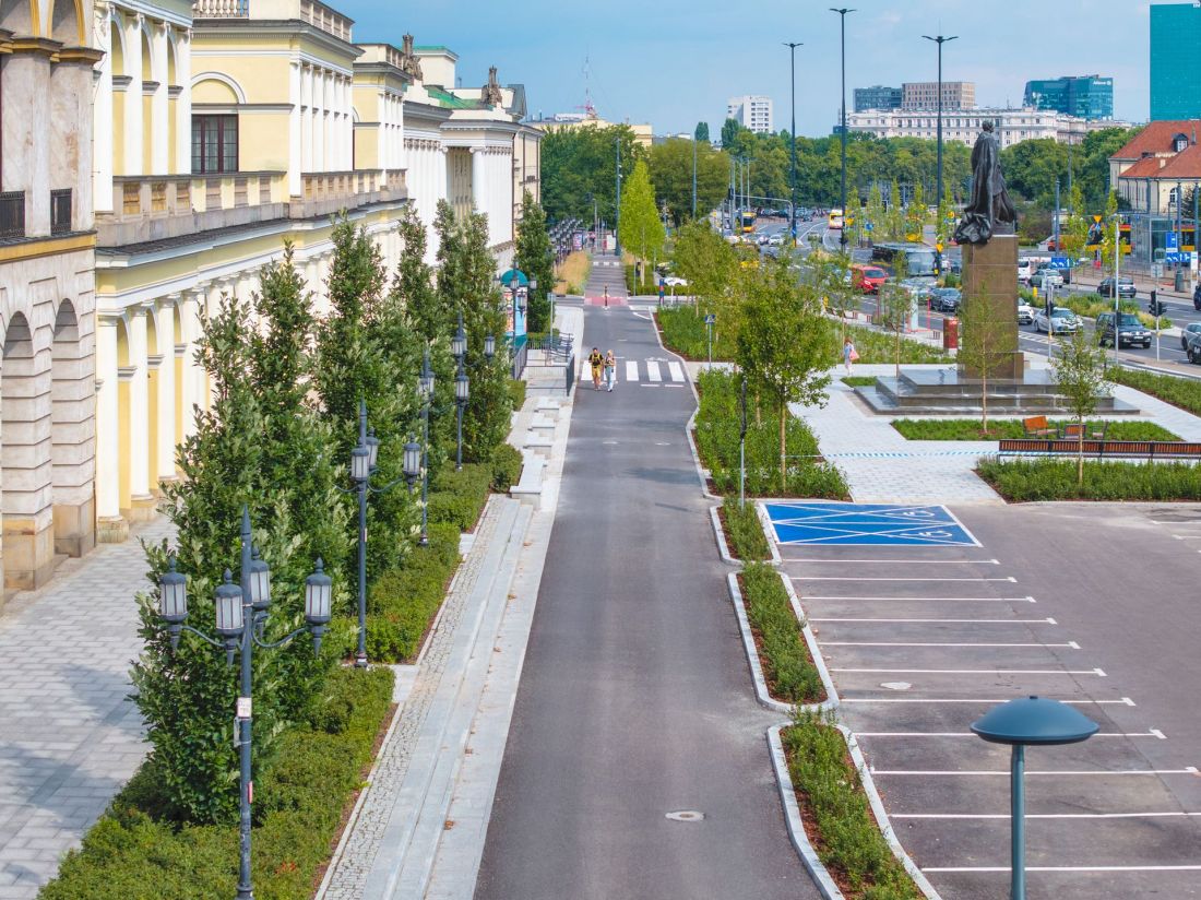 Plac Bankowy w Warszawie po zmianach