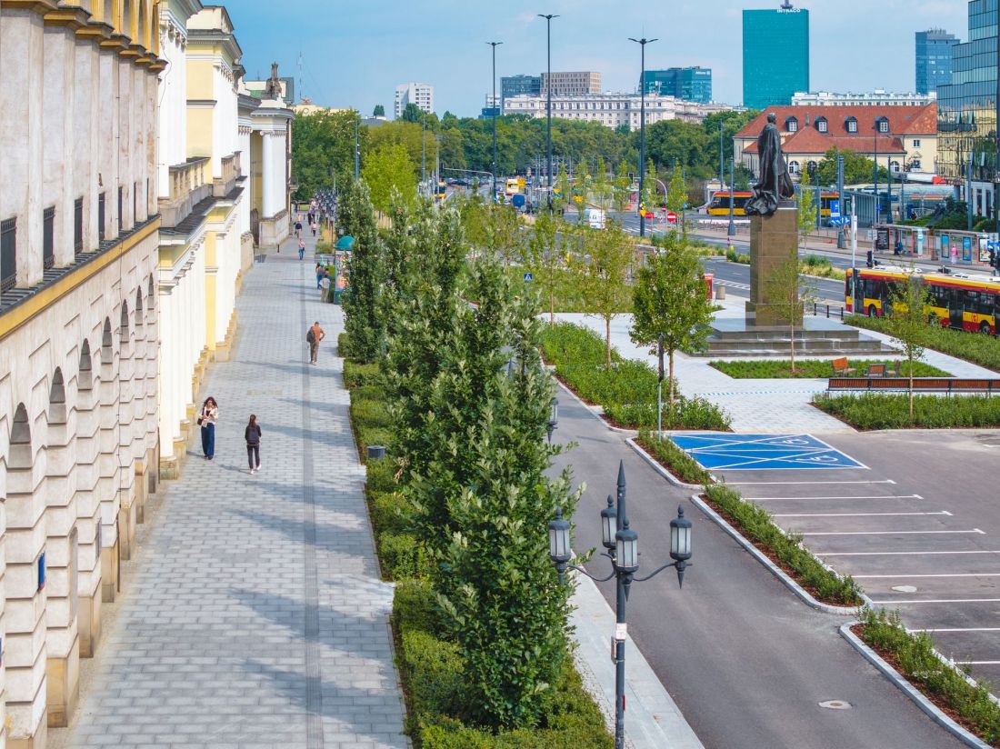 Plac Bankowy w Warszawie po zmianach