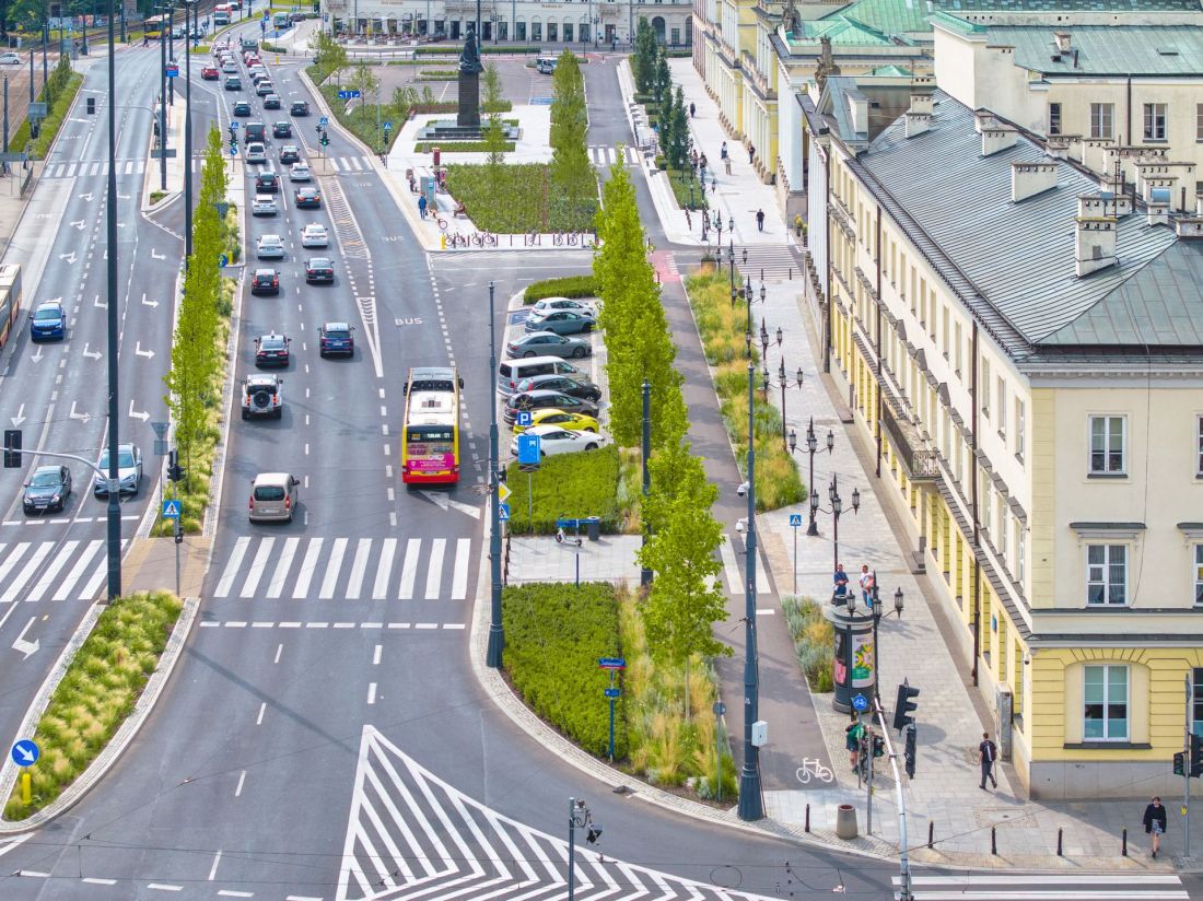 Plac Bankowy w Warszawie po zmianach