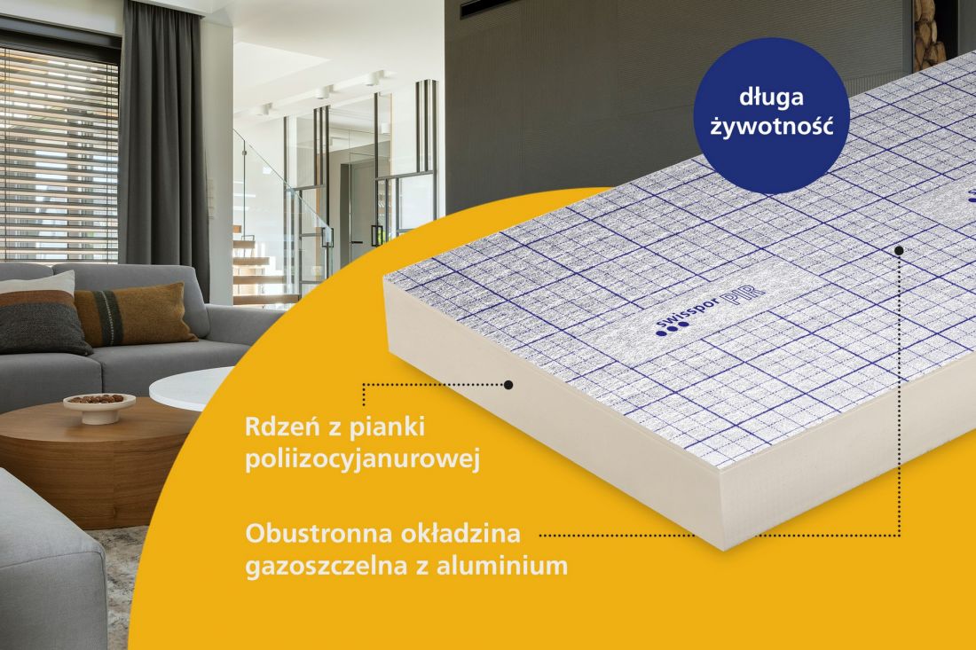 Dzięki swissporPIR Alu budynek jest bardziej energooszczędny
