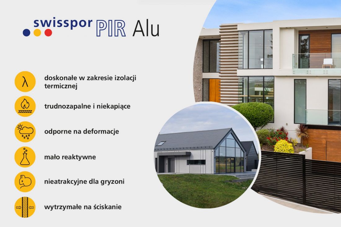 swissporPIR Alu to wysokie parametry izolacyjne