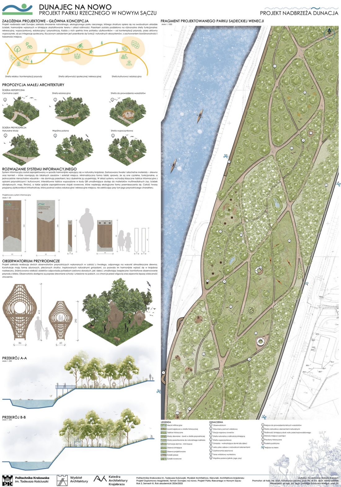 park projektowy, mała architektura