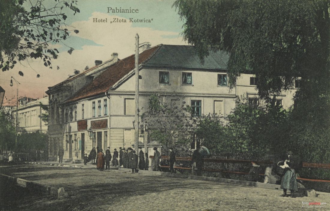 Ulica Zamkowa w Pabianicach ok. 1910 roku