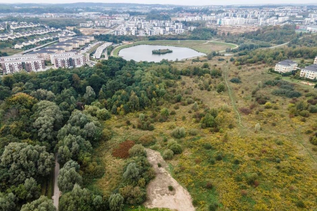 Teren Parku Południowego z lotu ptaka