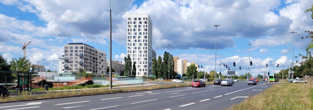 zespół mieszkalny UP2U, skrzyżowanie ul. Słowiańskiej i Mieszka I,
