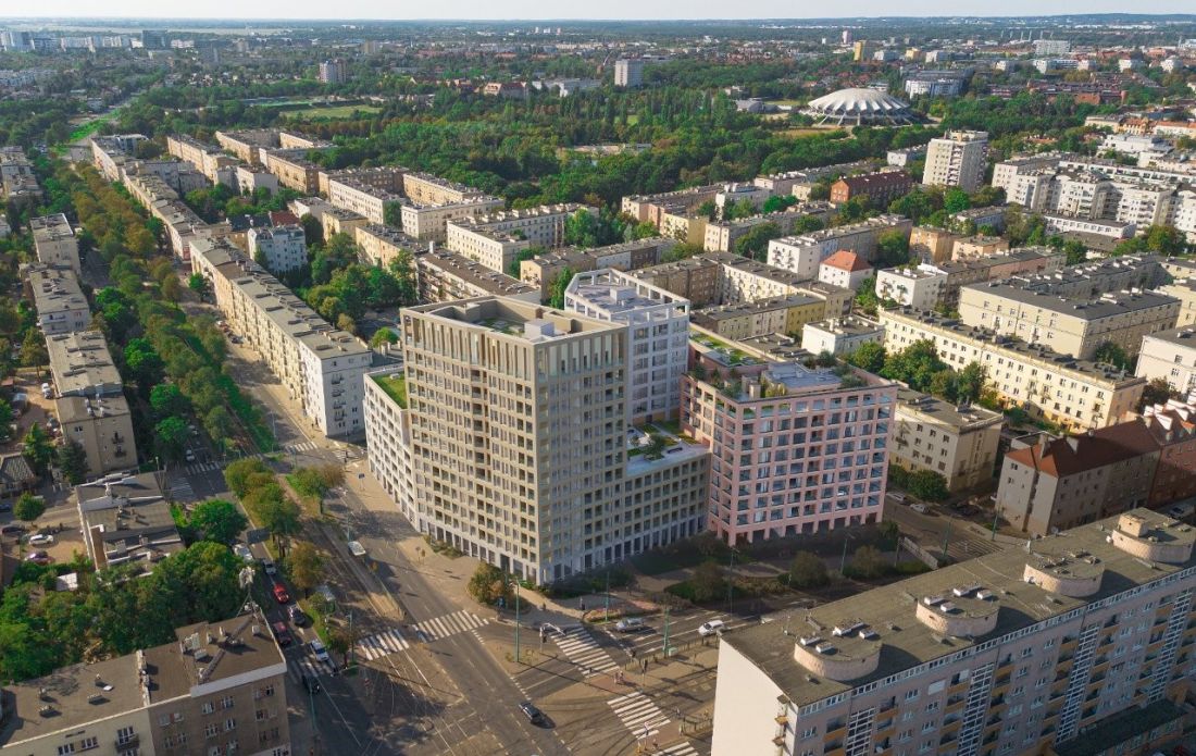 zespół zabudowy przy skrzyżowaniu ul. Głogowskiej i Hetmańskiej w Poznaniu