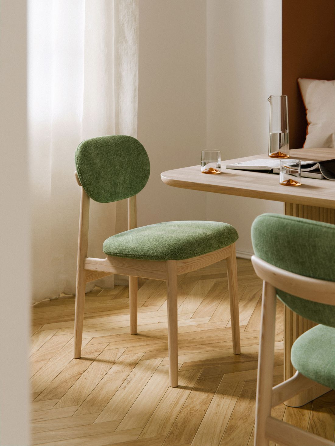 Kolor matcha łączy w sobie to, czego dziś najbardziej szukamy w aranżacji - spokój, naturalność i prostą elegancję