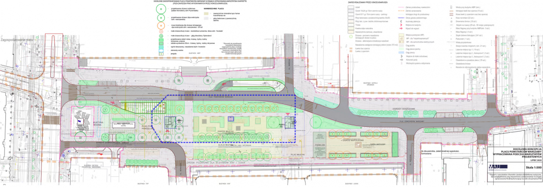 Plac Powstańców Warszawy, Plan Zagospodarowania Terenu