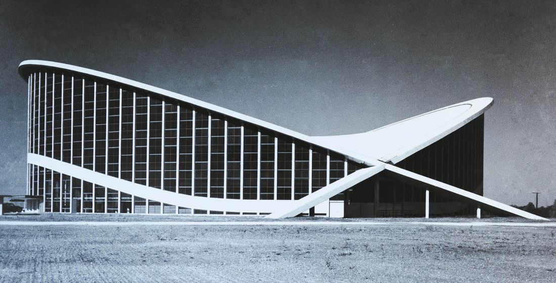 hala widowiskowo-sportowa J.S. Dorton Arena (znana w Polsce jako Paraboleum) w Raleigh, USA, 1952