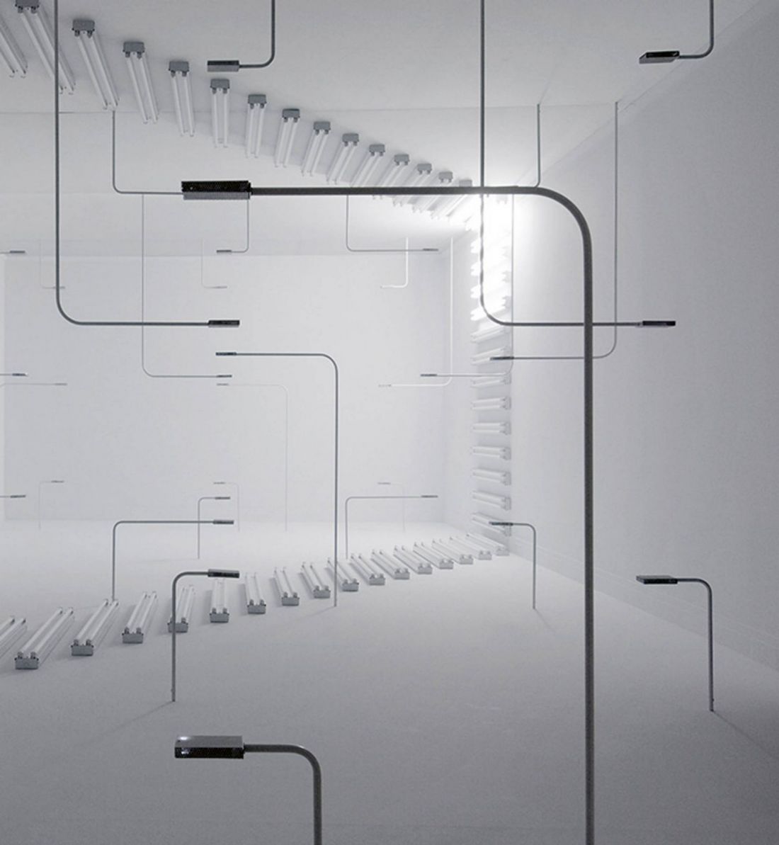 instalacja Interior Weather - kształtowanie przestrzeni poprzez zmianę temperatury, światła i wilgotności, Canadian Centre for Architecture, Montreal, 2006