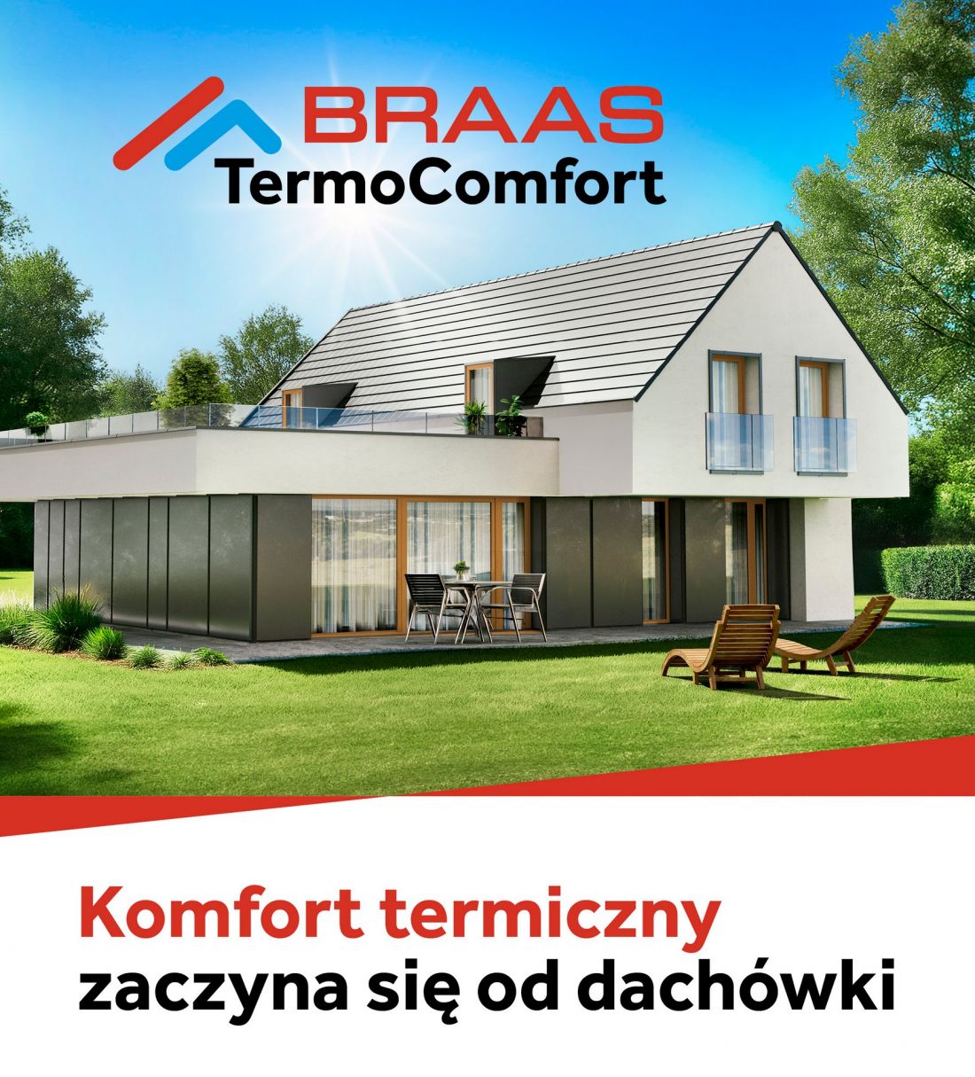Dachówka betonowa Braas Teviva TermoComfort, kolor grafitowy