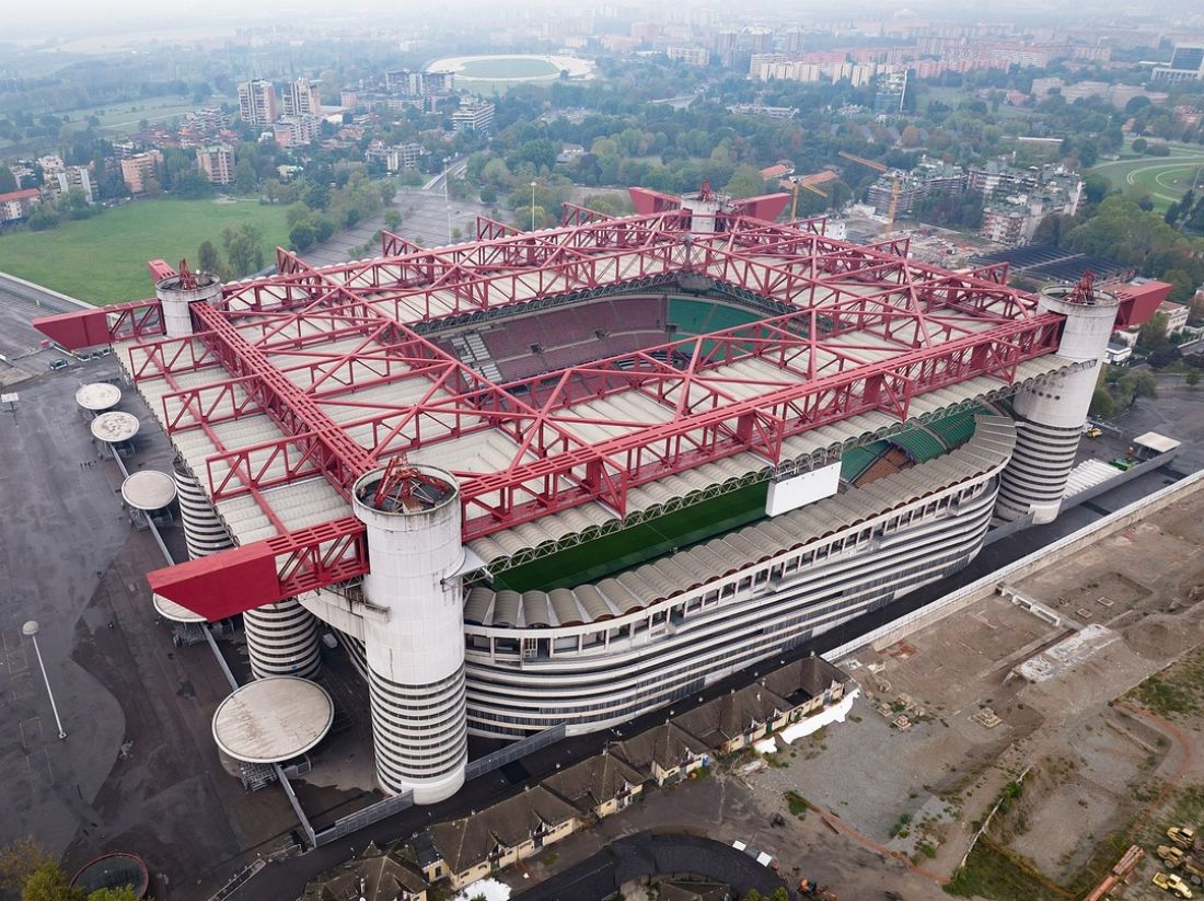 Stadion San Siro z lotu ptaka