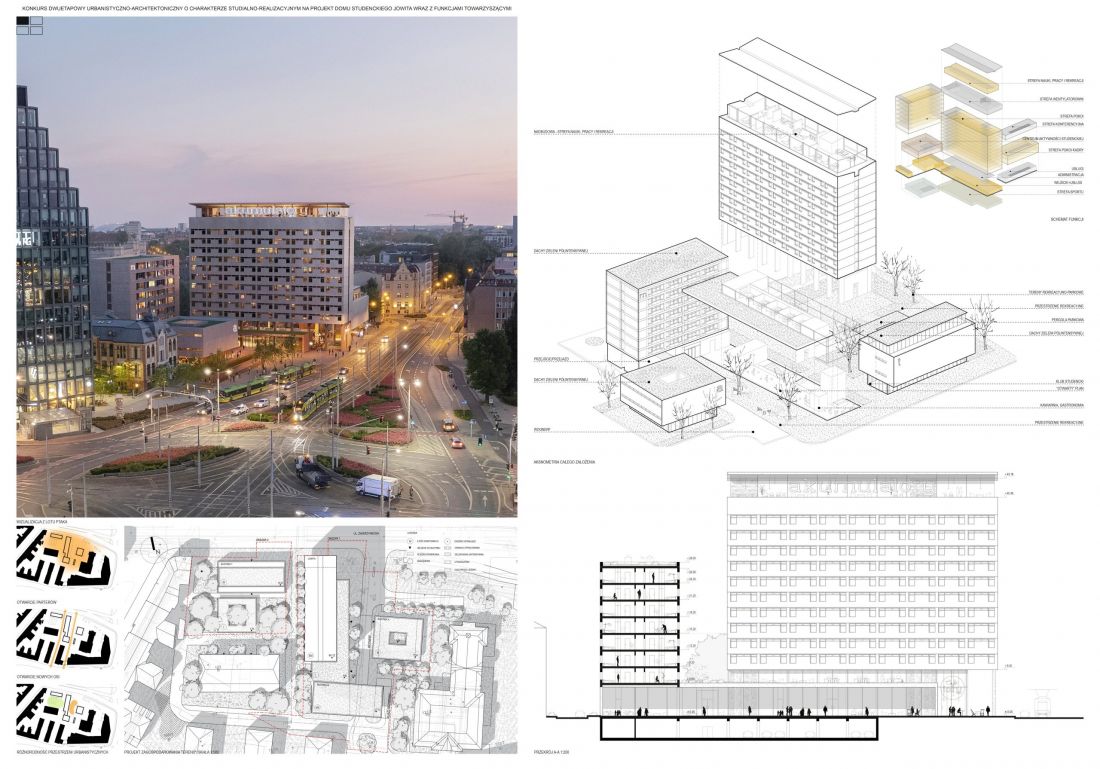 Konkurs na dom studencki Jowita w Poznaniu - III miejsce